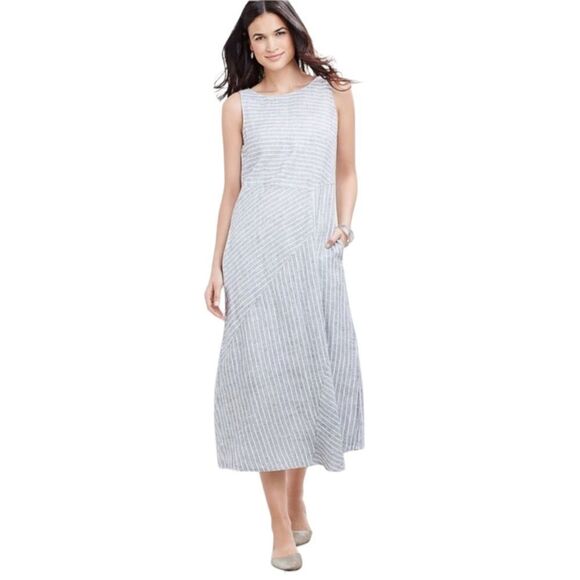 J. Jill Dresses & Skirts - J JILL Striped Cotton Sleeveless Maxi Dress